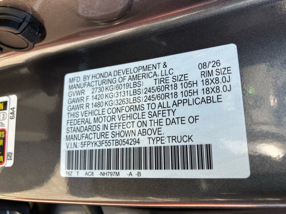 2026 Honda Ridgeline RTL