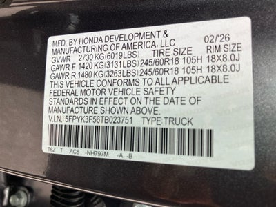 2026 Honda Ridgeline RTL