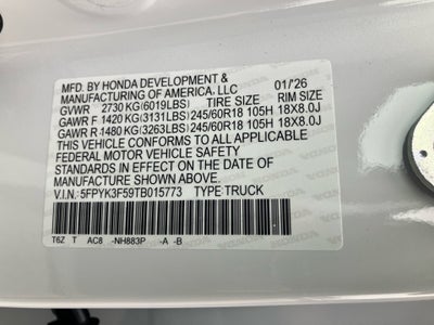 2026 Honda Ridgeline RTL