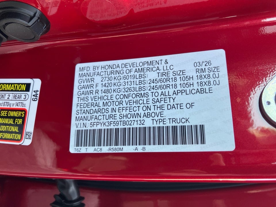 2026 Honda Ridgeline RTL