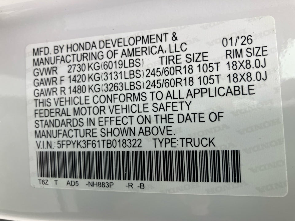 2026 Honda Ridgeline TrailSport