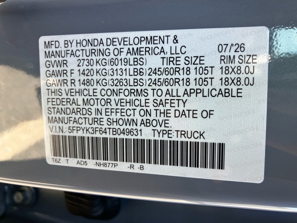 2026 Honda Ridgeline TrailSport