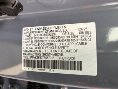 2026 Honda Ridgeline Black Edition