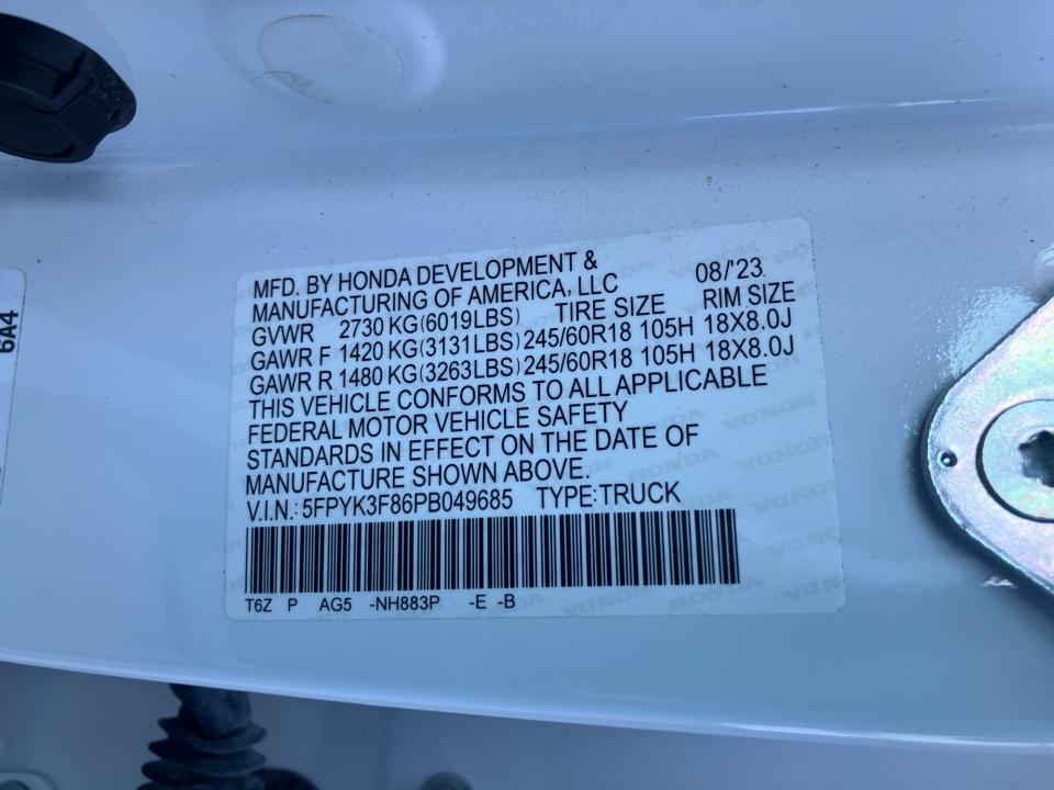 2023 Honda Ridgeline Black Edition