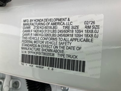 2026 Honda Ridgeline Black Edition