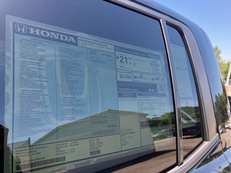2026 Honda Ridgeline Black Edition
