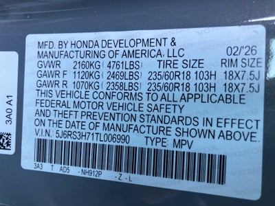 2026 Honda CR-V EX-L 2WD