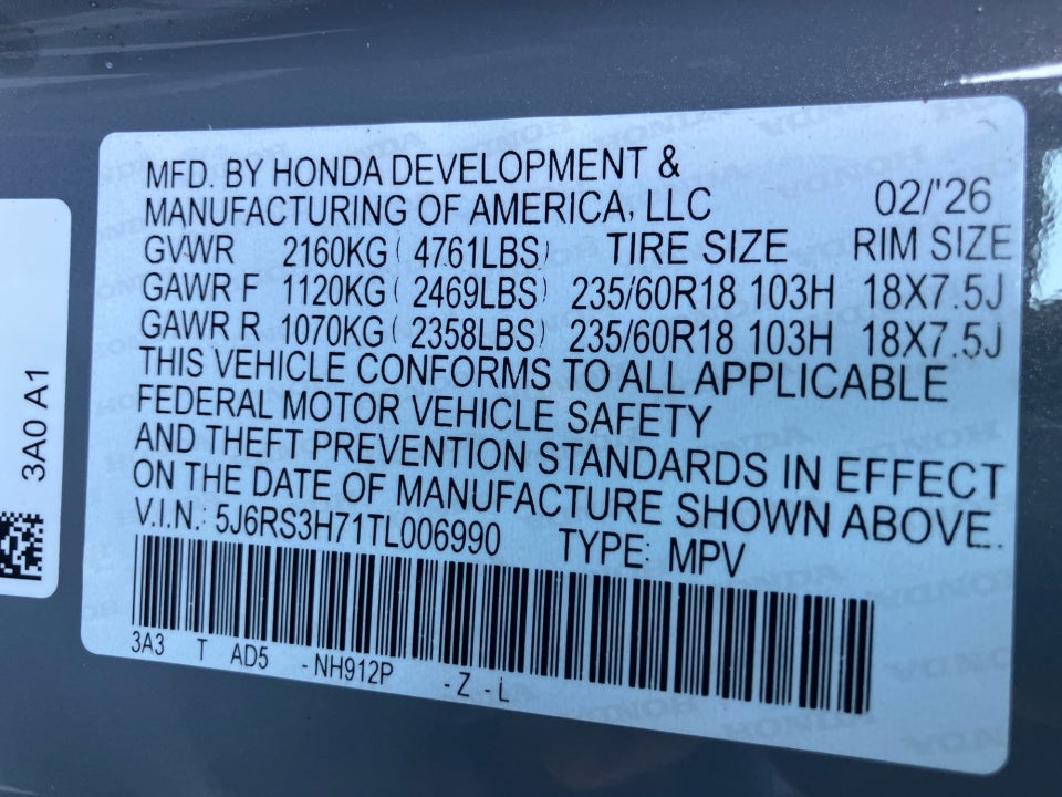 2026 Honda CR-V EX-L 2WD