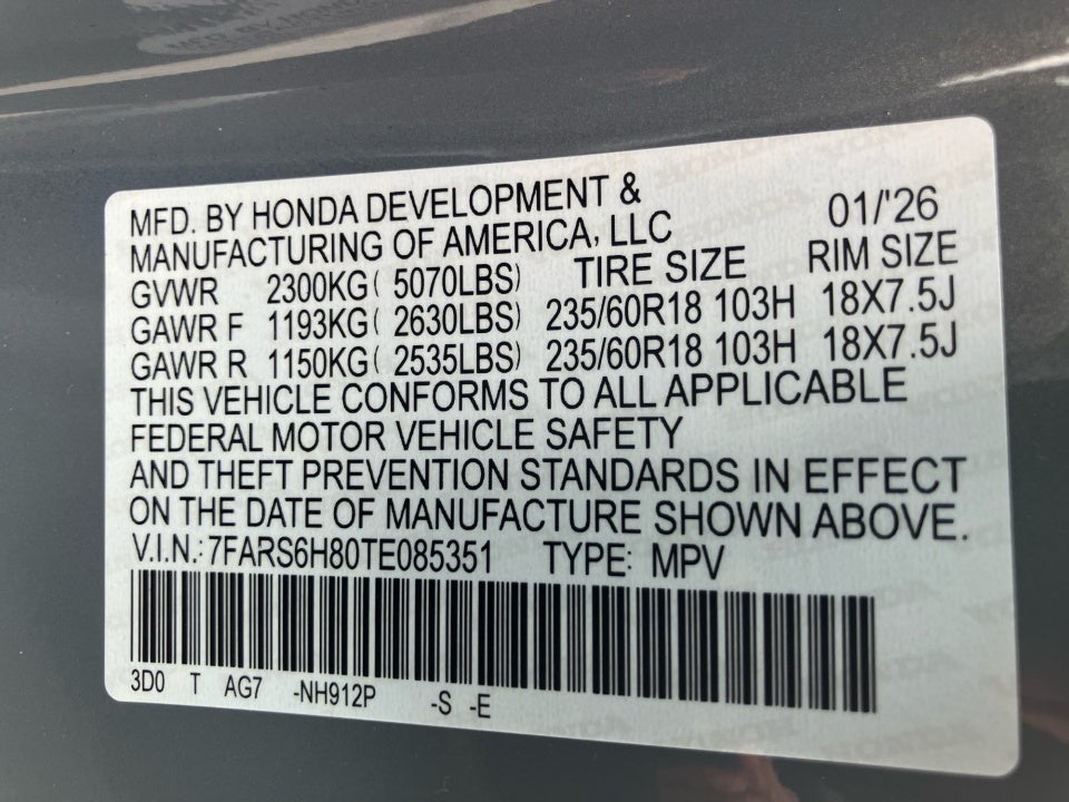 2026 Honda CR-V Hybrid AWD Sport-L