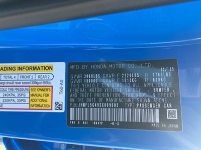 2025 Honda Civic Type R Manual