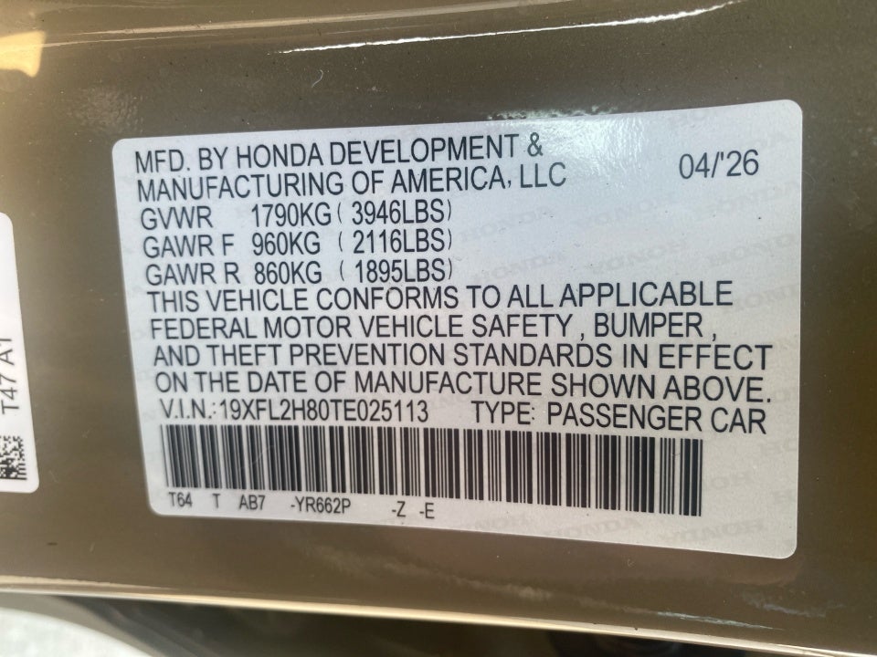 2026 Honda Civic Hatchback Sport