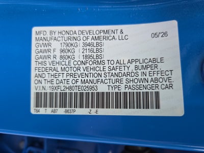 2026 Honda Civic Hatchback Sport