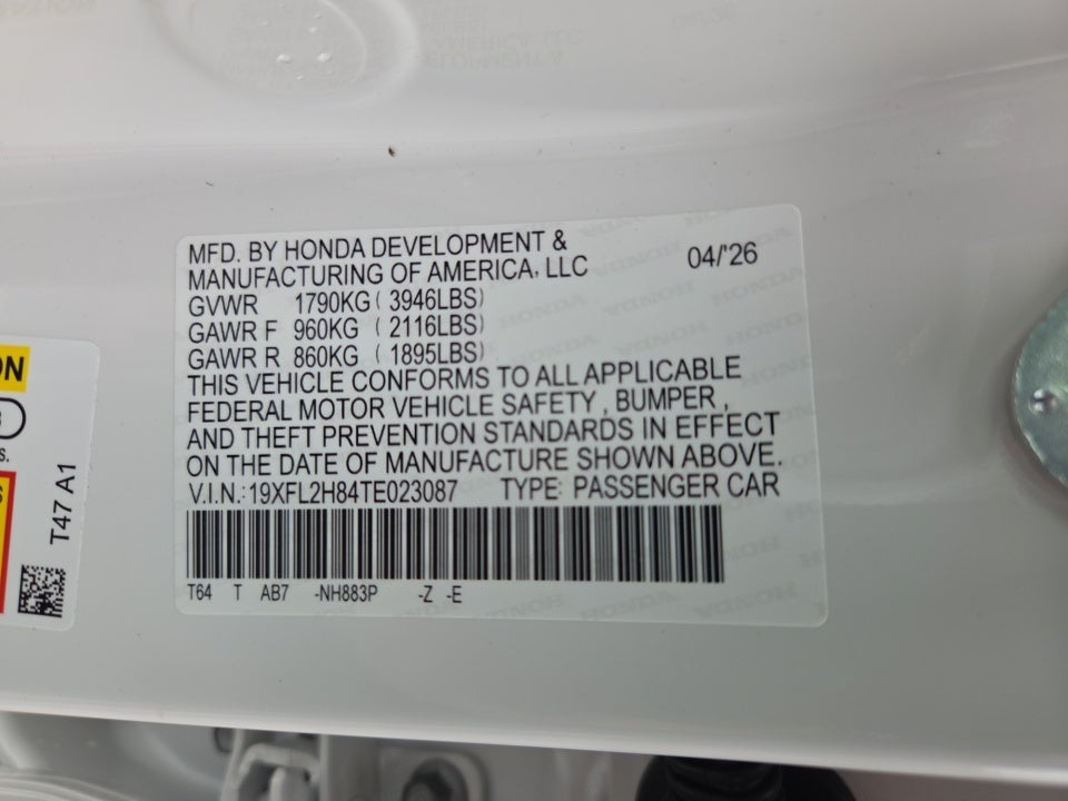 2026 Honda Civic Hatchback Sport