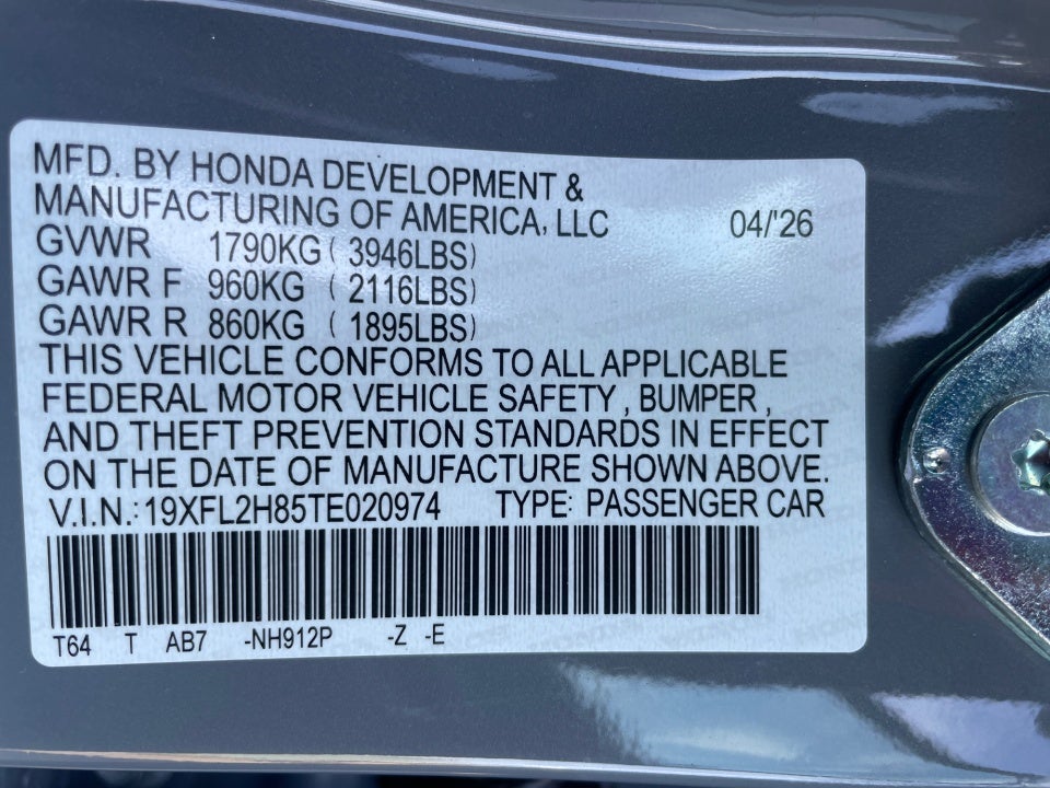 2026 Honda Civic Hatchback Sport
