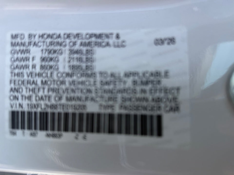 2026 Honda Civic Hatchback Sport