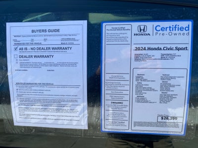 2024 Honda Civic Hatchback Sport