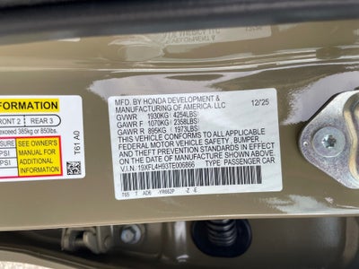 2026 Honda Civic Hybrid Sport Touring