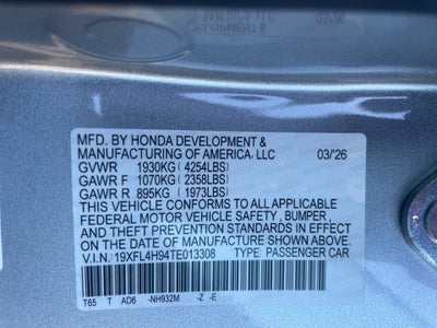 2026 Honda Civic Hybrid Sport Touring