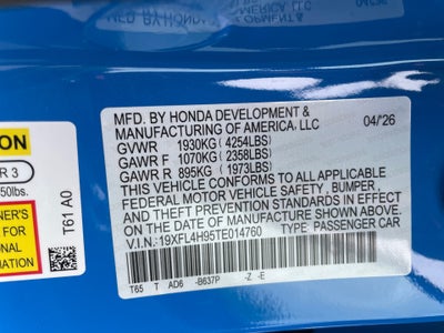2026 Honda Civic Hybrid Sport Touring