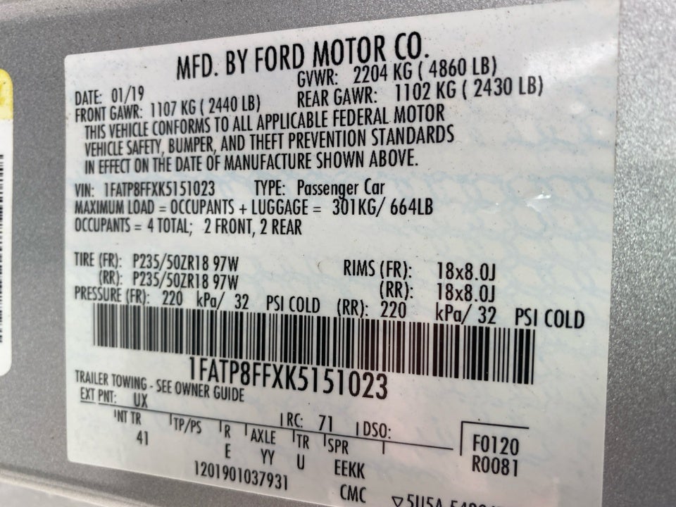 2019 Ford Mustang GT Premium