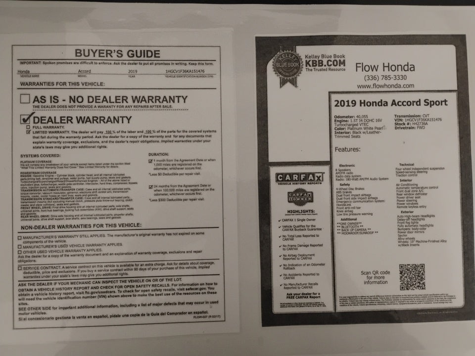 2019 Honda Accord Sport