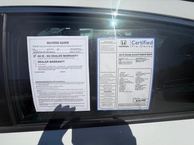 2022 Honda Accord Hybrid Sport