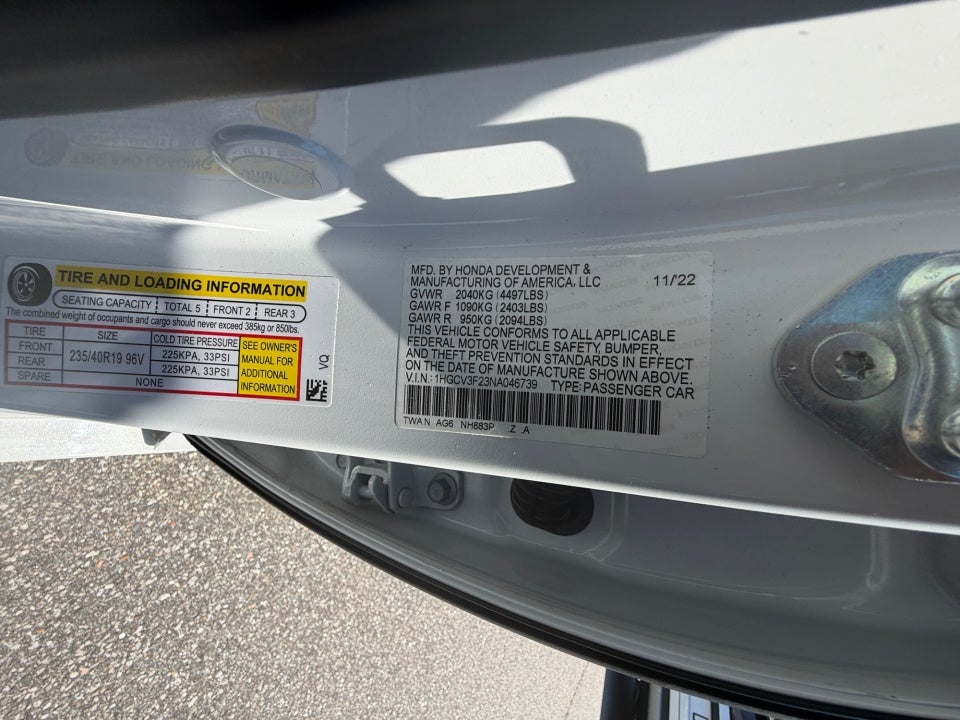 2022 Honda Accord Hybrid Sport