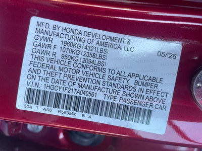 2026 Honda Accord Sedan LX