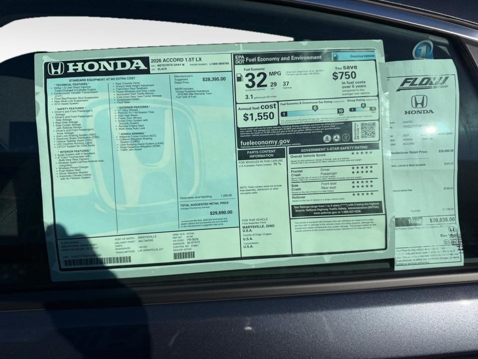 2026 Honda Accord Sedan LX