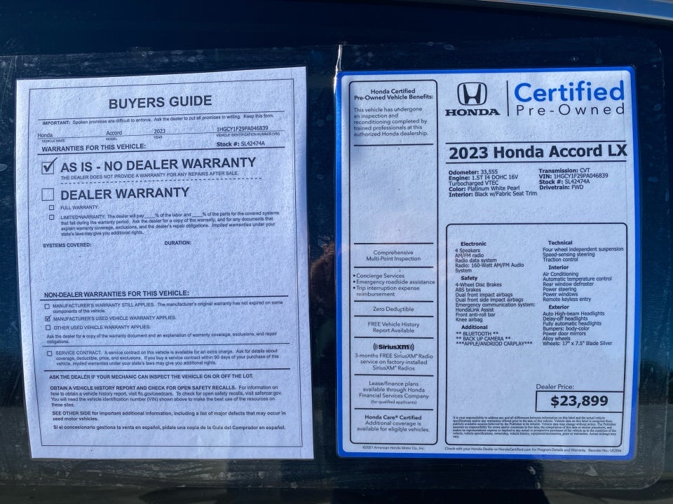 2023 Honda Accord LX