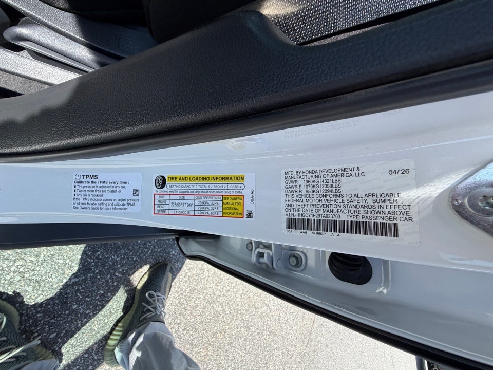 2026 Honda Accord Sedan LX