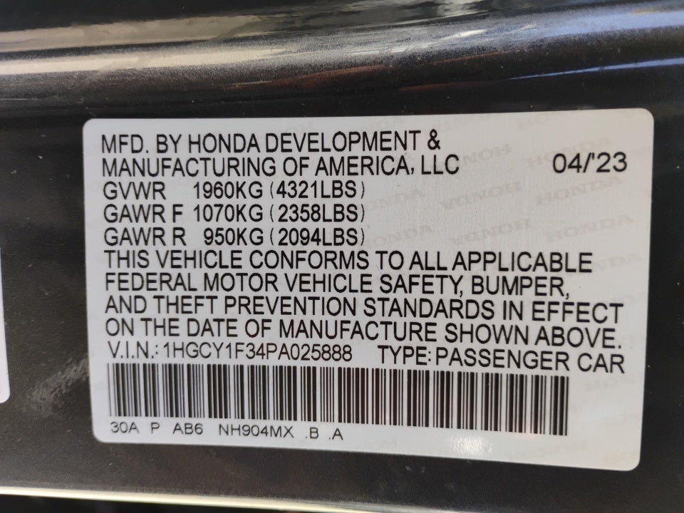 2023 Honda Accord EX