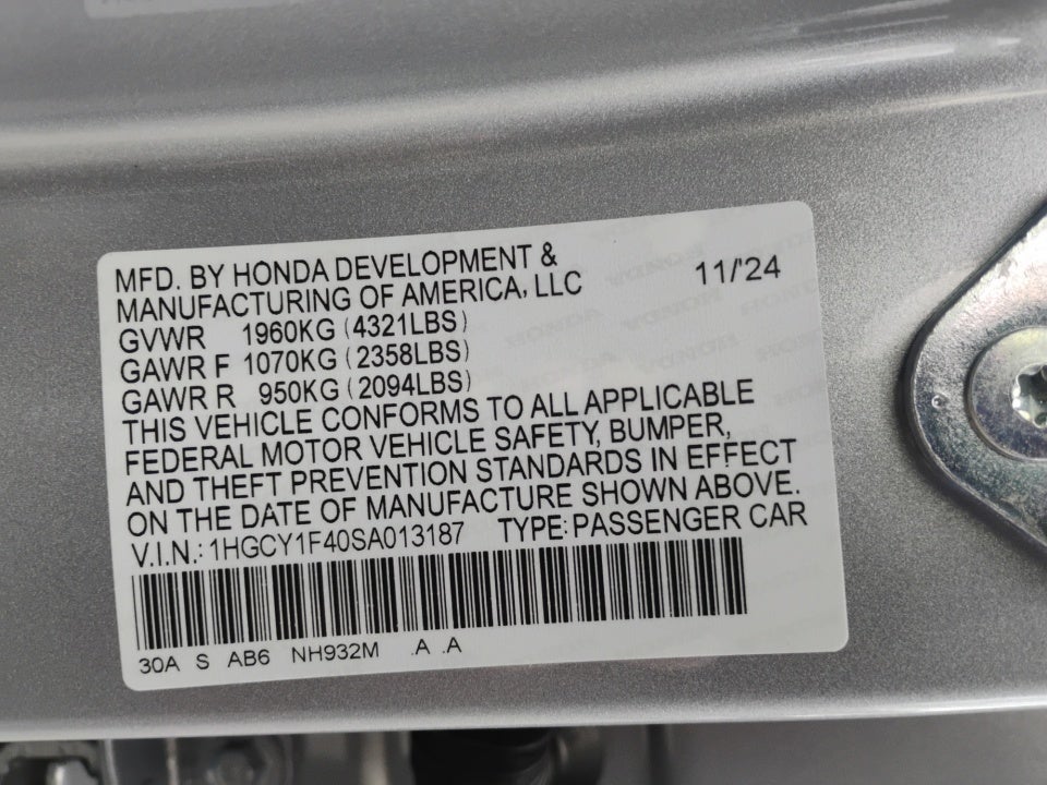 2025 Honda Accord Sedan SE