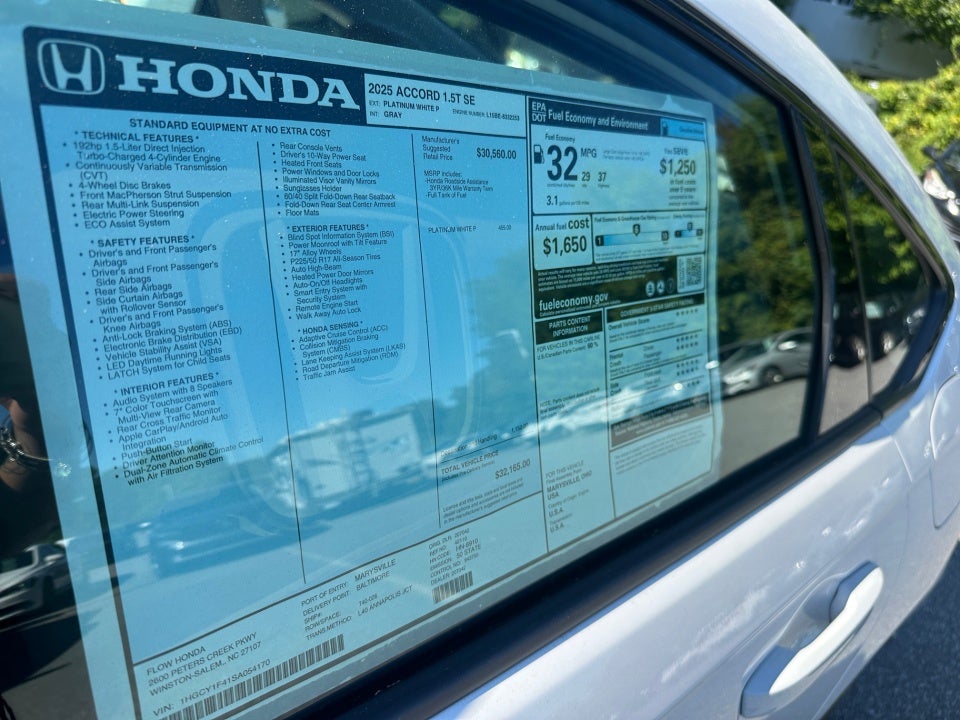 2025 Honda Accord Sedan SE