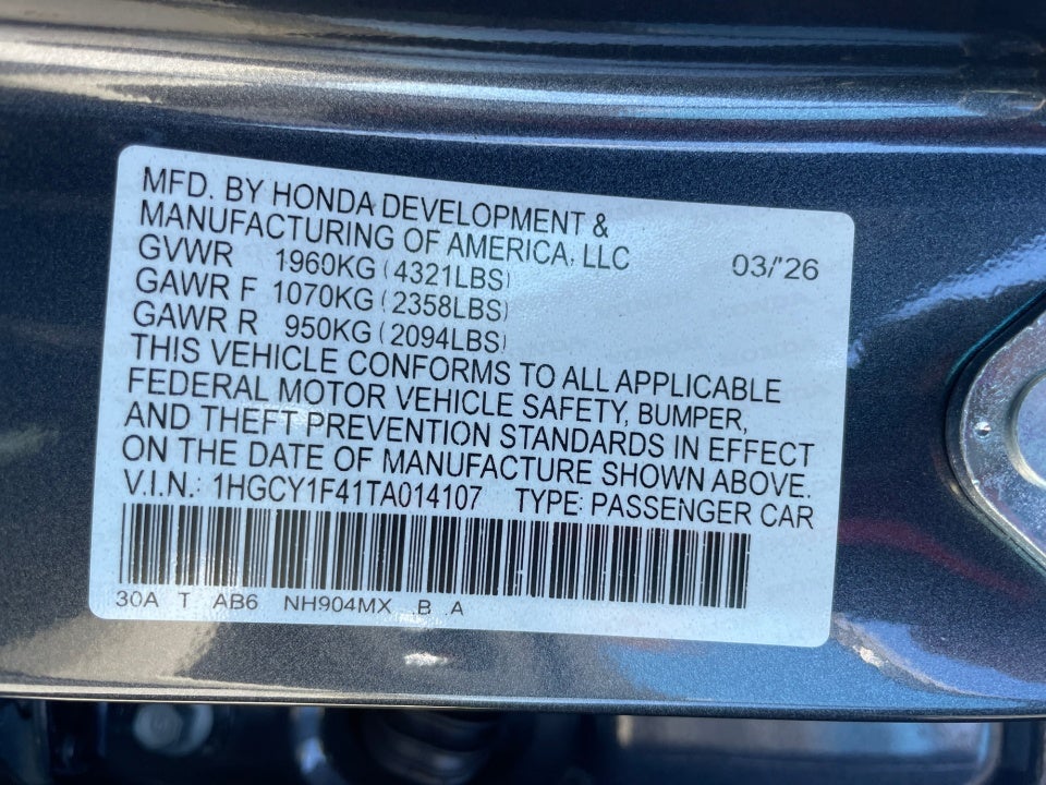2026 Honda Accord Sedan SE