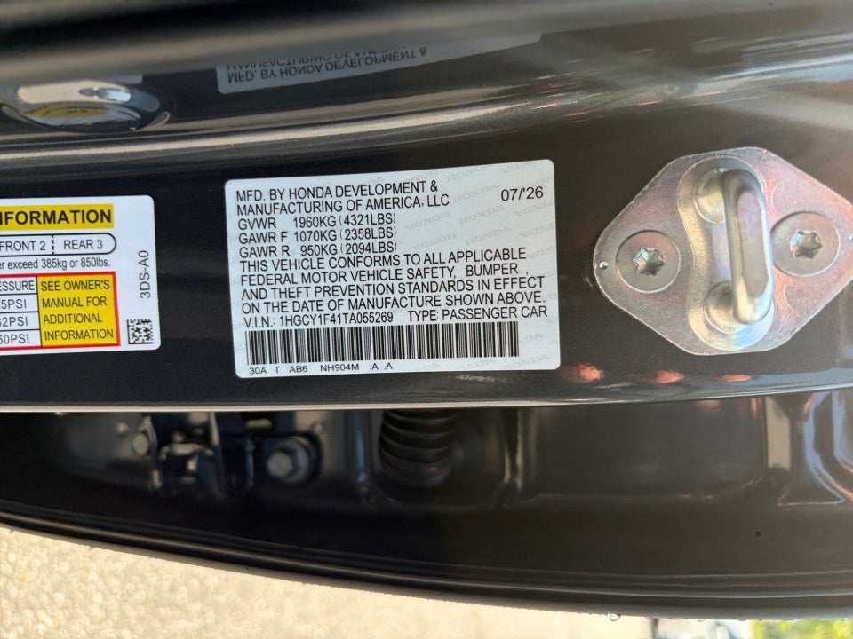 2026 Honda Accord Sedan SE