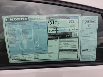 2026 Honda Accord Sedan SE