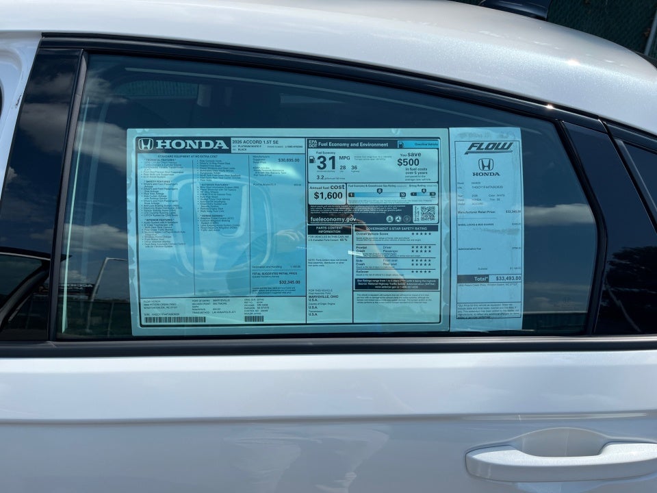 2026 Honda Accord Sedan SE