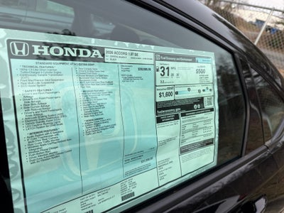 2026 Honda Accord Sedan SE