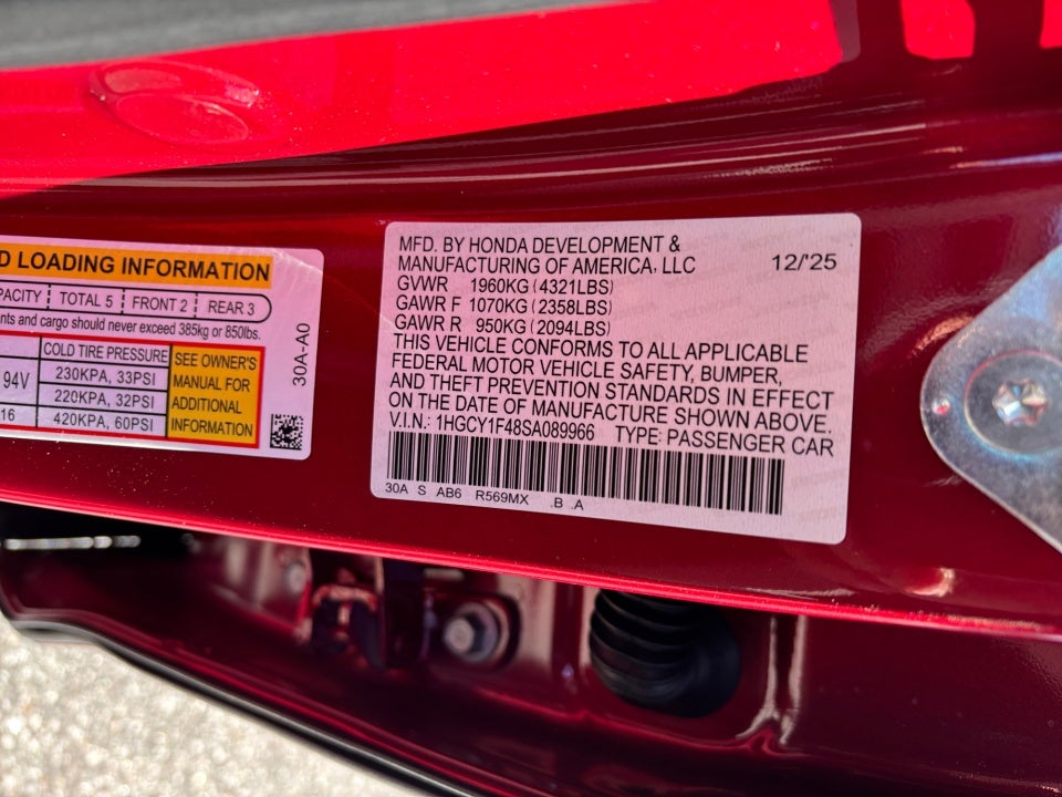 2025 Honda Accord Sedan SE