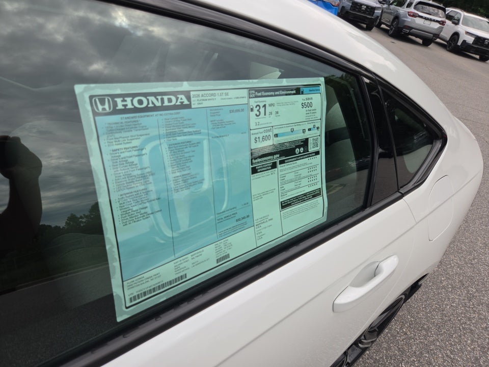2026 Honda Accord Sedan SE