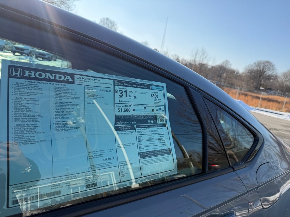 2026 Honda Accord Sedan SE