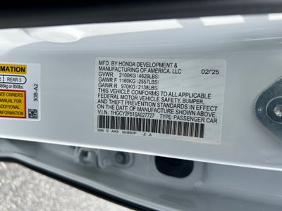 2025 Honda Accord Hybrid Sport
