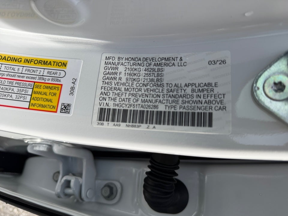2026 Honda Accord Hybrid Sport
