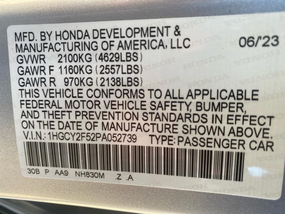 2023 Honda Accord Hybrid Sport
