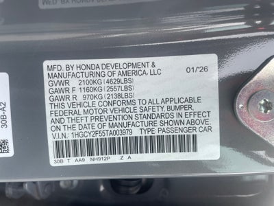 2026 Honda Accord Hybrid Sport