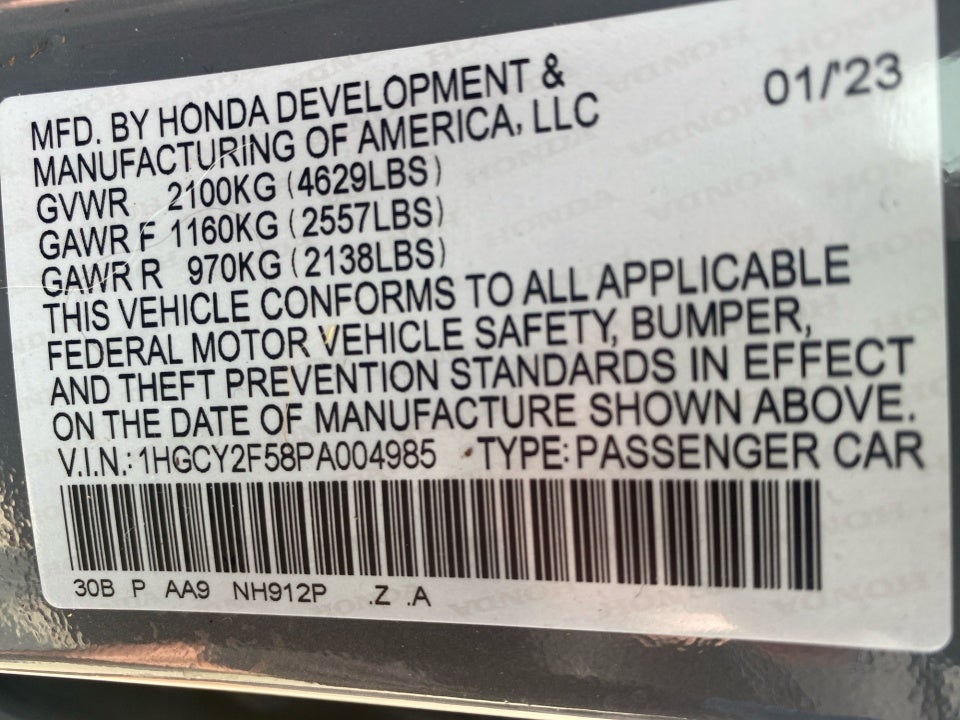 2023 Honda Accord Hybrid Sport