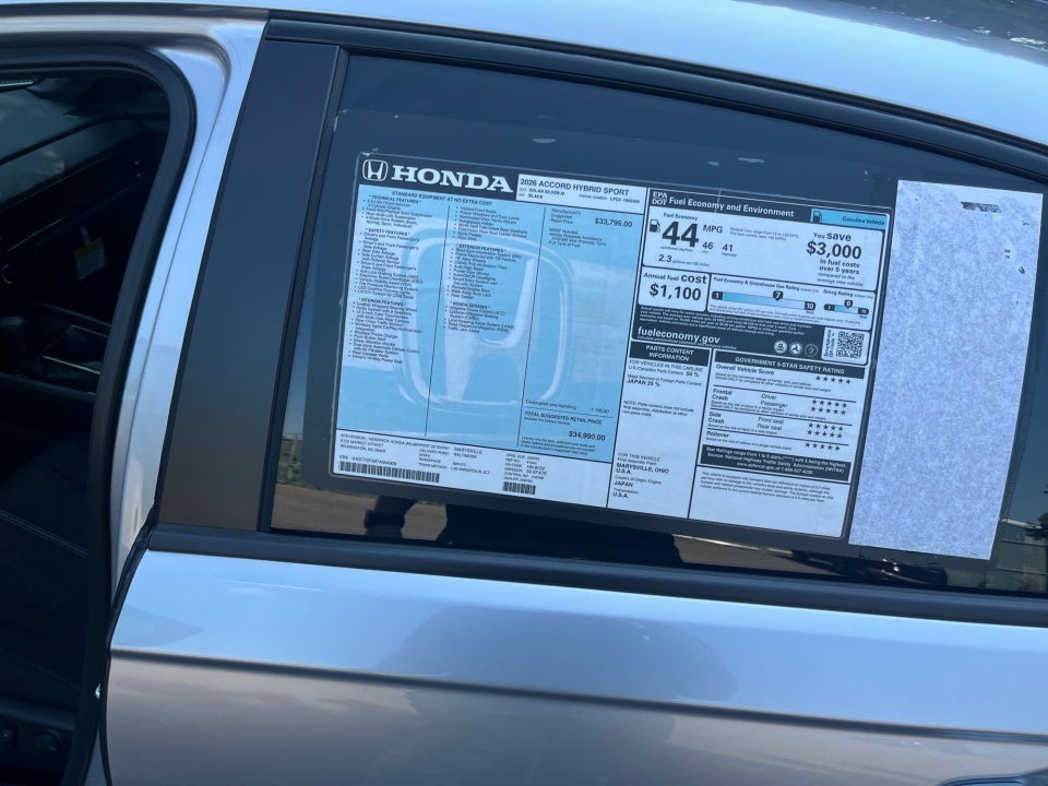 2026 Honda Accord Hybrid Sport