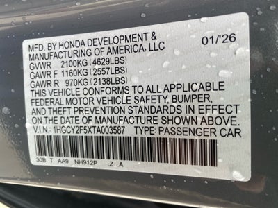 2026 Honda Accord Hybrid Sport