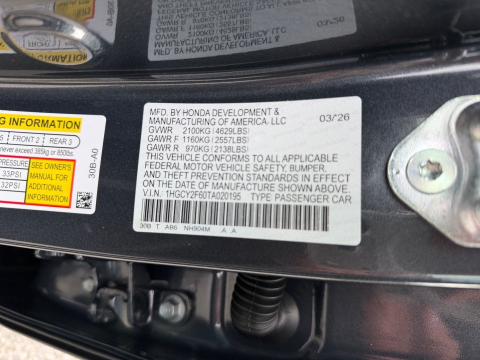 2026 Honda Accord Hybrid EX-L